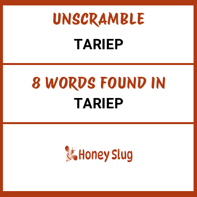 Unscramble tariep