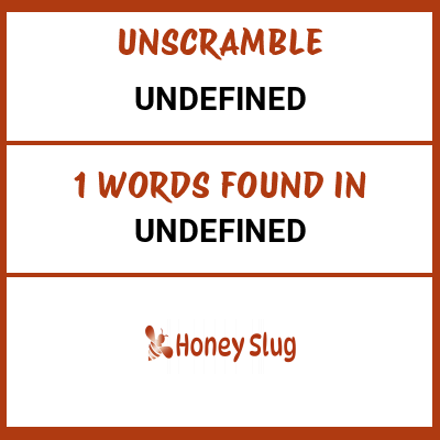 Unscramble undefined