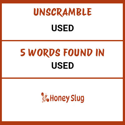 Unscramble used